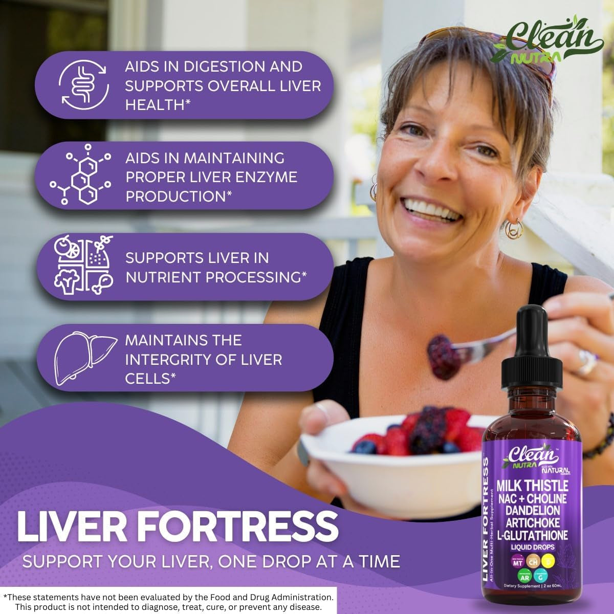 Milk Thistle NAC Liver Cleanse Detox & Repair Supplement Liver Support Liquid Drops with Dandelion Extract, Artichoke, Chanca Piedra, Choline, L-Glutathione, Burdock, Schisandra