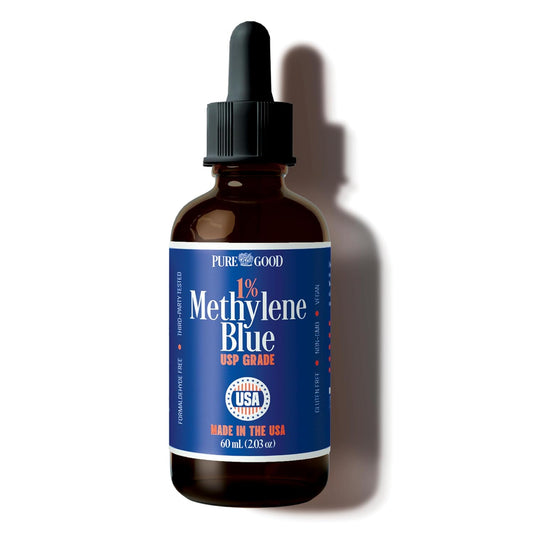 Pharmaceutical-Grade Methylene Blue 1% - 60Ml | Usp-Grade, Third-Party Tested, Formaldehyde & Alcohol-Free | Amber Dropper Bottle