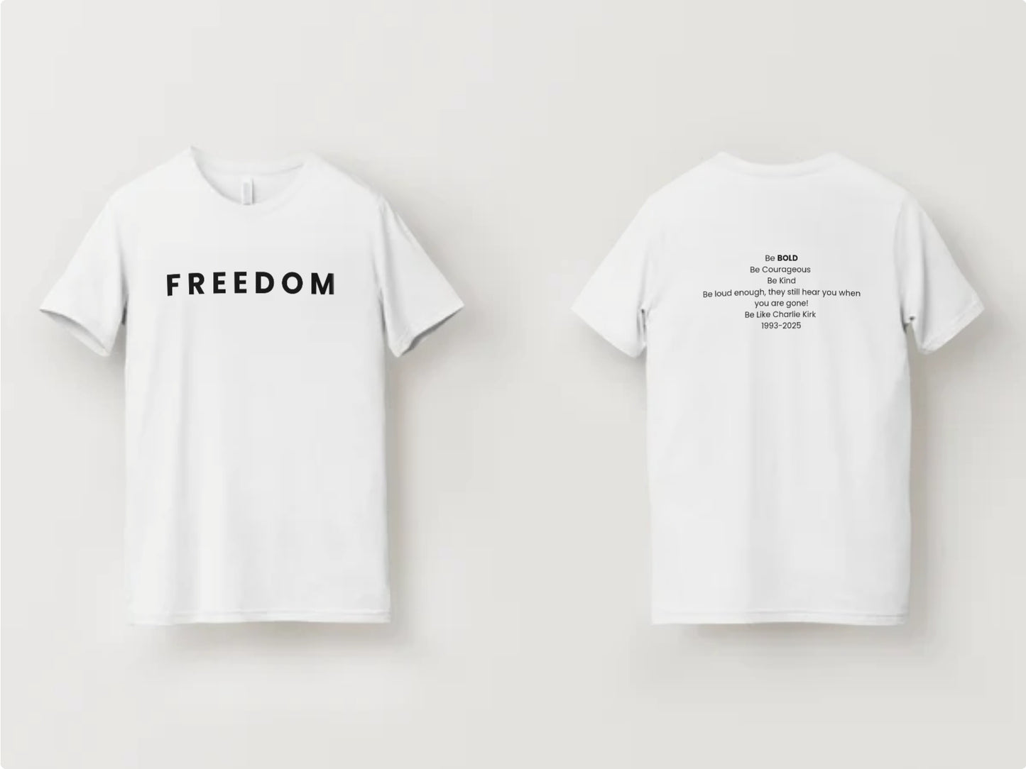 In Memory of Charie Kirk with Bold Statement Shirt